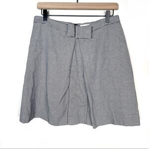 Loft black and gray size 10 A line knee length skirt with front pleat B92